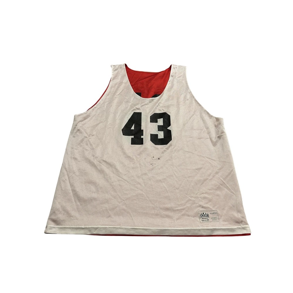 Smash Athletics Basketball Jersey Mens XL‎ White Red Good Reversible Mesh 43